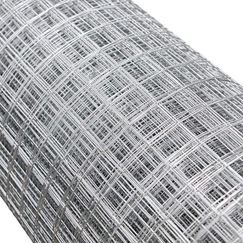 Wiltec Maschendrahtzaun 1 m x 25 m, 0,75 mm Drahtstärke 19x19 mm Maschengröße, Volierendraht 4-Eck aus Stahl verzinkt, Drahtgitter, Vogeldraht Wiltec Maschendrahtzaun 1 m x 25 m, 0,75 mm Drahtstärke 19x19 mm Maschengröße, Volierendraht 4-Eck aus Stahl verzinkt, Drahtgitter, Vogeldraht von Wiltec