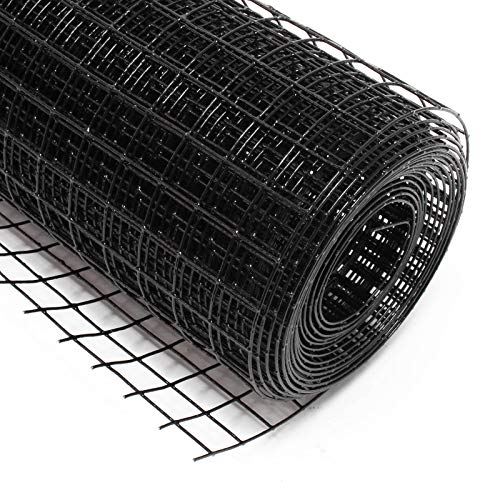 Wiltec Maschendrahtzaun Schwarz 1x5 m 100 cm Höhe 1,42 mm Stärke 25x25 mm Maschengröße, Volierendraht 4-Eck aus Stahl verzinkt, Drahtgitter, Vogeldraht Wiltec Maschendrahtzaun Schwarz 1x5 m 100 cm Höhe 1,42 mm Stärke 25x25 mm Maschengröße, Volierendraht 4-Eck aus Stahl verzinkt, Drahtgitter, Vogeldraht von Wiltec