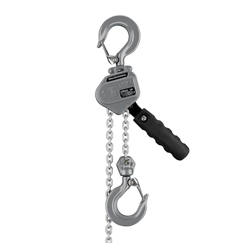 Wiltec Mini Hebelzug bis 1,5 t, robuster Handkettenzug 1,5 m Hubhöhe, Kettenzug aus Aluminium, manueller Hebelzug, hochbelastbares Hebemittel Wiltec Mini Hebelzug bis 1,5 t, robuster Handkettenzug 1,5 m Hubhöhe, Kettenzug aus Aluminium, manueller Hebelzug, hochbelastbares Hebemittel von Wiltec