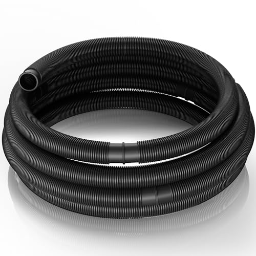 Wiltec Poolschlauch 6 m ⌀38 mm, Schwimmbadschlauch mit Muffen, Pumpenschlauch für Schwimmbecken, Saugschlauch, Solarschlauch von Wiltec