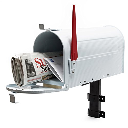 Wiltec Set US Mailbox weiß 180 x 220 x 480 mm, amerikanischer Briefkasten mit Fahne, Standbriefkasten Stahl amerikanisches Design mit passender Wandhalterung Wiltec Set US Mailbox weiß 180 x 220 x 480 mm, amerikanischer Briefkasten mit Fahne, Standbriefkasten Stahl amerikanisches Design mit passender Wandhalterung von Wiltec
