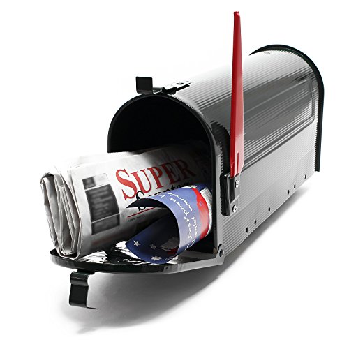 Wiltec US Mailbox schwarz 180 x 220 x 480 mm, amerikanischer Briefkasten mit Fahne, Wandbriefkasten oder Standbriefkasten Stahl amerikanisches Design Wiltec US Mailbox schwarz 180 x 220 x 480 mm, amerikanischer Briefkasten mit Fahne, Wandbriefkasten oder Standbriefkasten Stahl amerikanisches Design von Wiltec