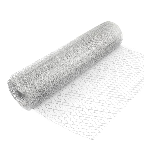 Wiltec Volierendraht 25 x 0,5 m, Hasendraht mit 50 mm Maschenweite, Sechseckgeflecht Stahl verzinkt, wetterfester Hühnerdraht für Gehege Wiltec Volierendraht 25 x 0,5 m, Hasendraht mit 50 mm Maschenweite, Sechseckgeflecht Stahl verzinkt, wetterfester Hühnerdraht für Gehege von Wiltec