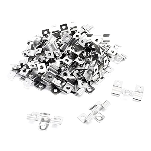 Wiltec 50x Edelstahl Clips 8mm Terrassendielen Montage, für 8mm Seitennut, Befestigungsklammer aus Edelstahl von Wiltec