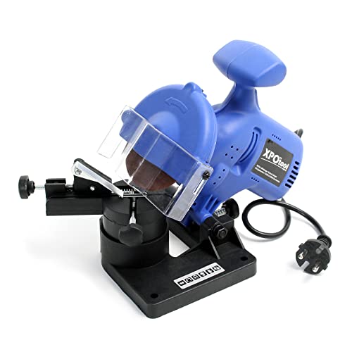 Wiltec Kettensägen Schärfgerät 220W 7500U/min, 35° drehbare Spannvorrichtung, Schärfer für Sägeketten von Wiltec