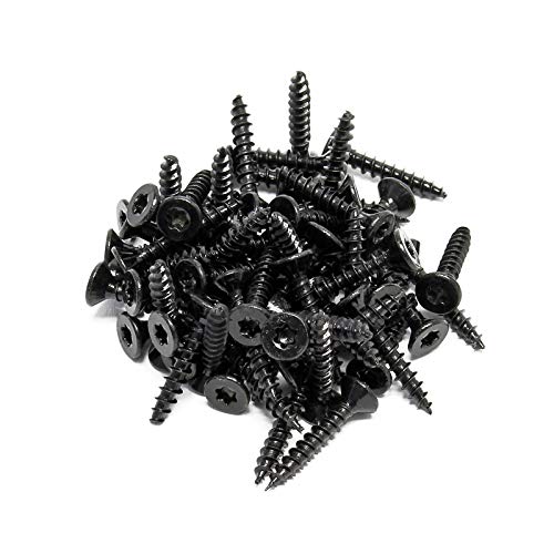 XPOtool Schrauben 3,5x20mm Sechsrund T15 Selbstschneidend für alle Schraubarbeiten 60 St. schwarz von Wiltec