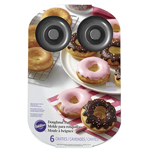 Wilton 03-3115 Donut-Backform, antihaftbeschichtet, groß, 6 Löcher, Stahl von Wilton