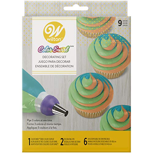 Wilton Color Swirl Plastic Coupler, Tüten- und Spitzendekorationsset, 9-teilig Wilton Color Swirl Plastic Coupler, Tüten- und Spitzendekorationsset, 9-teilig von Wilton