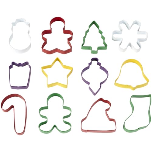 Wilton Ausstechformen Weihnachten Set/12 - Ausstecher Set, Plätzchen Ausstecher, Cookie Cutter zum Ausstechen von Plätzchen, Keksen, Fondant von Wilton