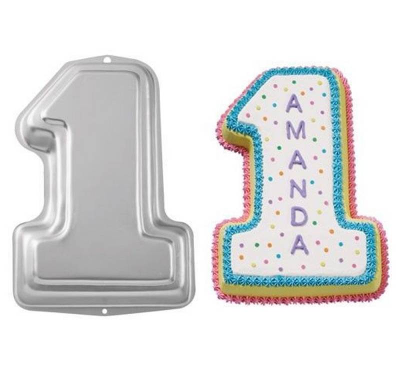 Wilton Backform Motivbackform Zahl 1 für den 1. Geburtstag von Wilton