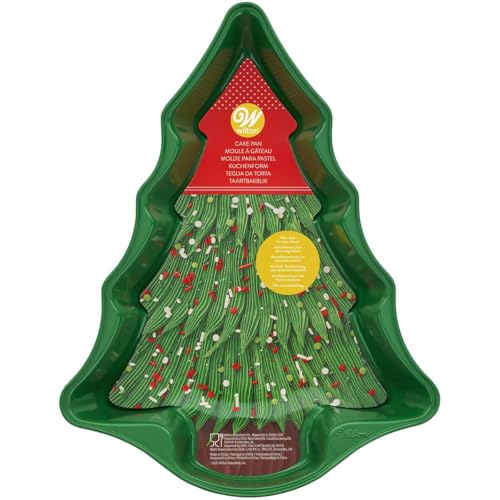 Wilton Backform Weihnachtsbaum Kuchenform aus Metall DIY Kuchenbackform Weihnachten Kuchen Dessert - 37,5 x 23 cm von Wilton