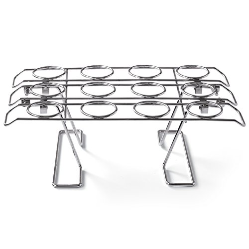 Wilton Backgestell für Eistüten-Cupcakes, Eistüten-Cupcake-Halter mit 12 Löchern, 5.28x27.48x15.8 cm, Silber von Wilton
