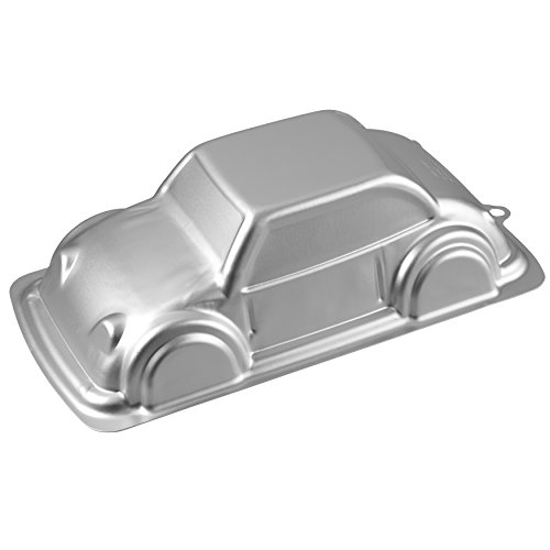 Wilton Backform 3D-Auto, Motivbackform Aluminium 3D-Kuchenform Ideal für Kindergeburtstag oder Partys - 27,5 x 17 x 10 cm von Wilton