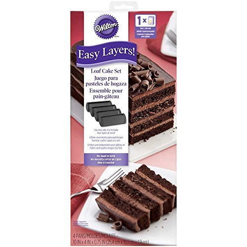 Wilton Easy Layers! Kastenformen-Set, Antihaft, 25,4 x 10,1 cm, 4-Teilig von Wilton