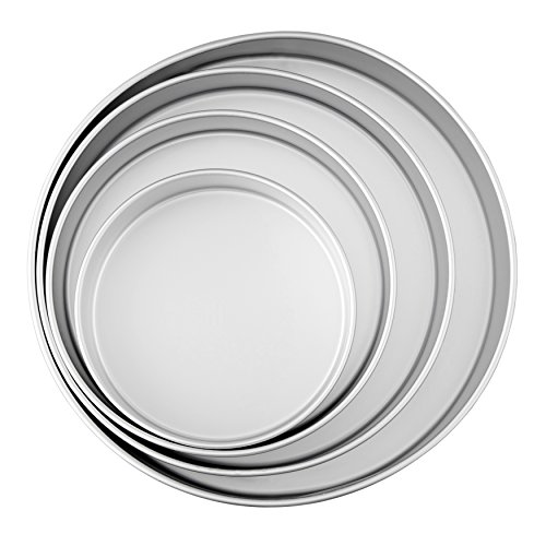 Wilton Performance Pans Großes Rundes Kuchenformen-Set/4: Backform für Hohe Torten Kuchenbackform Hochwertiges Aluminium, Lange Lebensdauer - Ø 20, 25, 30 und 35 cm von Wilton