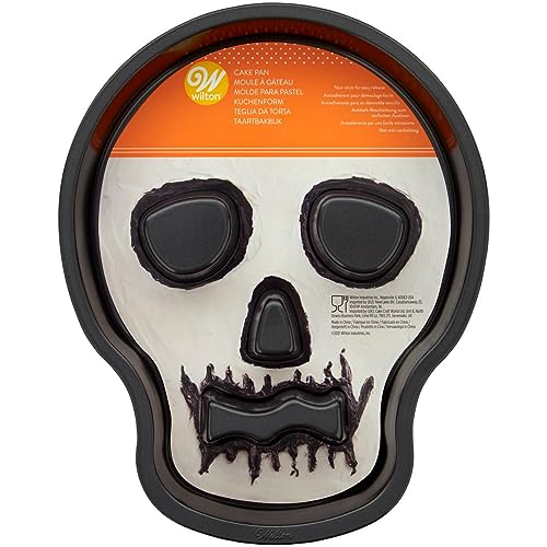 Wilton Halloween Antihaft-Kuchenform in Form eines Totenkopfes, 9,5 x 12-Zoll von Wilton