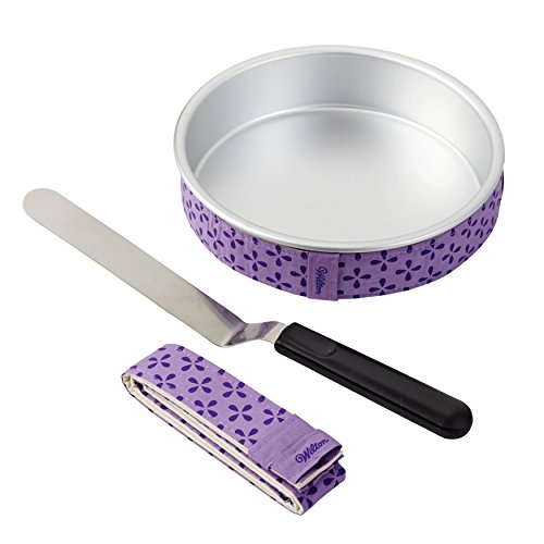 Wilton Kuchenback-Set, Kuchenform (20,3 cm), Bake-Even Bänder-Set, Winkelpalette (33 cm), Einsteiger-Set, Schichtkuchen von Wilton