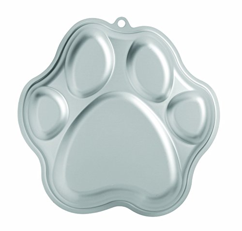 Wilton Kuchenform mit Pfotenabdruck, Silber, Aluminium von Wilton