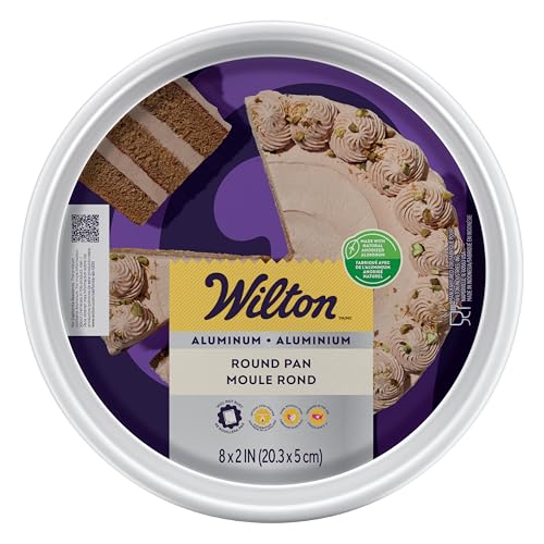 Wilton Performance Pans Runde Kuchenform Ø 20 cm: Backform Rund für Gleichmäßige Wärmeverteilung Kuchenblech Tortenform Kuchenbackform - 20,3x5,08 cm von Wilton