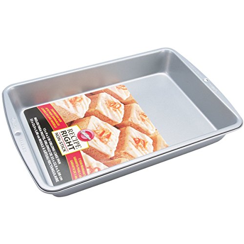 Wilton Recipe Right Längliche Kuchenform 33 x 22,9cm: Kuchenform Antihaft Backform Rechteckig für Kuchen, Brot oder Torten Backblech Oblong Cake Pan - 33 x 22,9 cm von Wilton