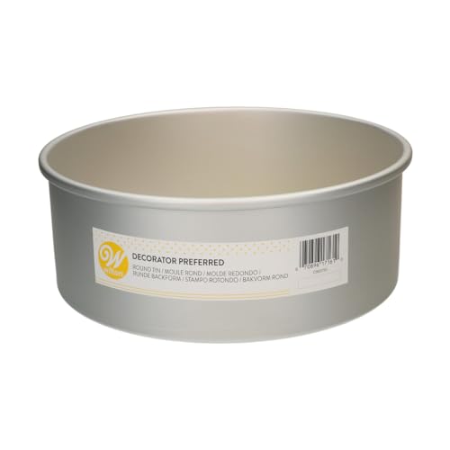 Wilton Runde Backform Extra Tief -Kuchenform für Höhe Kuchen Tortenform Backblech mit extra hohem Rand - Ø 25 x 10 cm von Wilton