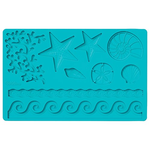 Wilton Fondant und Gum Paste Mold Sea Life Silikonform, Silikon, blau, 12 x 25 x 0,5 cm Wilton Fondant und Gum Paste Mold Sea Life Silikonform, Silikon, blau, 12 x 25 x 0,5 cm von Wilton