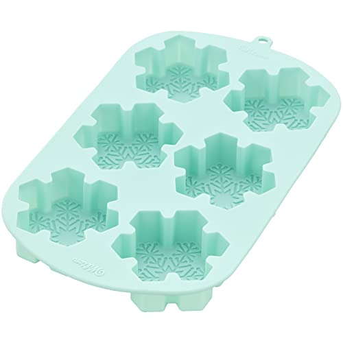 Wilton Weihnachten Thema Silikonform Schneeflocke, Schneeflocke Kuchenform DIY Backform Weihnachten für süßen Kuchen Muffins Cupcakes - 33,2 x 21,6 x 2 cm von Wilton