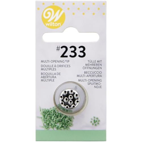 Wilton Spritztülle #233 Multi-open Carded, Edelstahl Tülle für Spritzbeutel, Wiederverwendbarer Spritztülle zum Dekorieren von Kuchen Torten Cupcakes Spülmaschinenfest, Kuchendekoration von Wilton