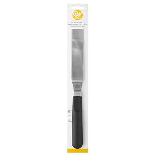 Wilton Comfort Grip Spatula Curved Werkzeug, Edelstahl, schwarz, 32,5 x 1 x 1 cm von Wilton