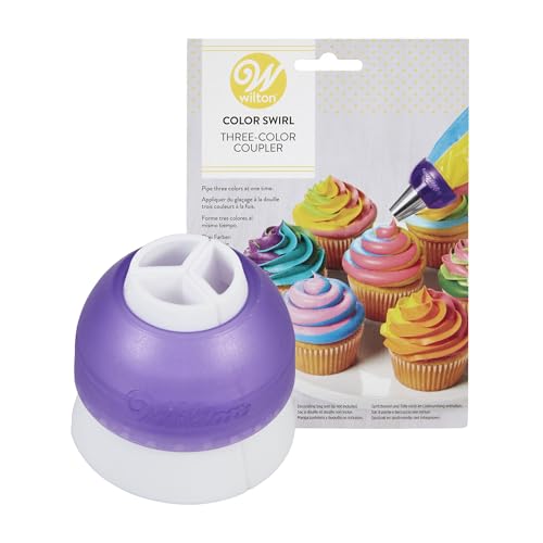 Wilton Colour Swirl Spritzbeutel-Kupplung, 3 Farben Gleichzeitig Spritzen, Spritztüllen, Spritzbeutel, 3-Farben-in-1 Adapter, Backzubehör für Cupcake Dekoration Torten Kuchen Wilton Colour Swirl Spritzbeutel-Kupplung, 3 Farben Gleichzeitig Spritzen, Spritztüllen, Spritzbeutel, 3-Farben-in-1 Adapter, Backzubehör für Cupcake Dekoration Torten Kuchen von Wilton