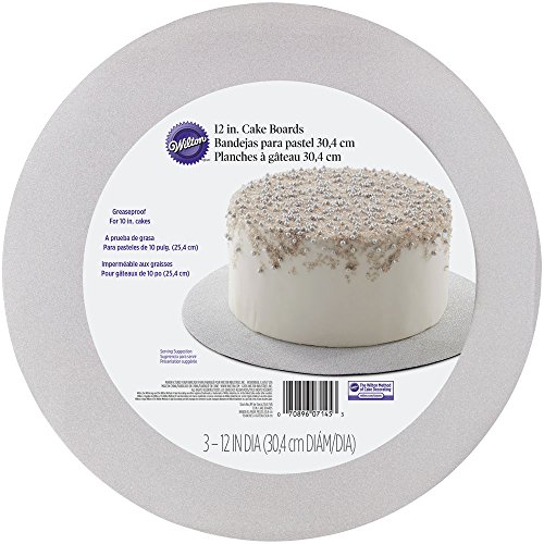 Wilton rund Kuchen Boards, Glitzer, Silberfarben, 3 Stück von Wilton