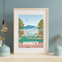 Poster Annecy - "Die Brücke Der Liebe" von WimAffiches