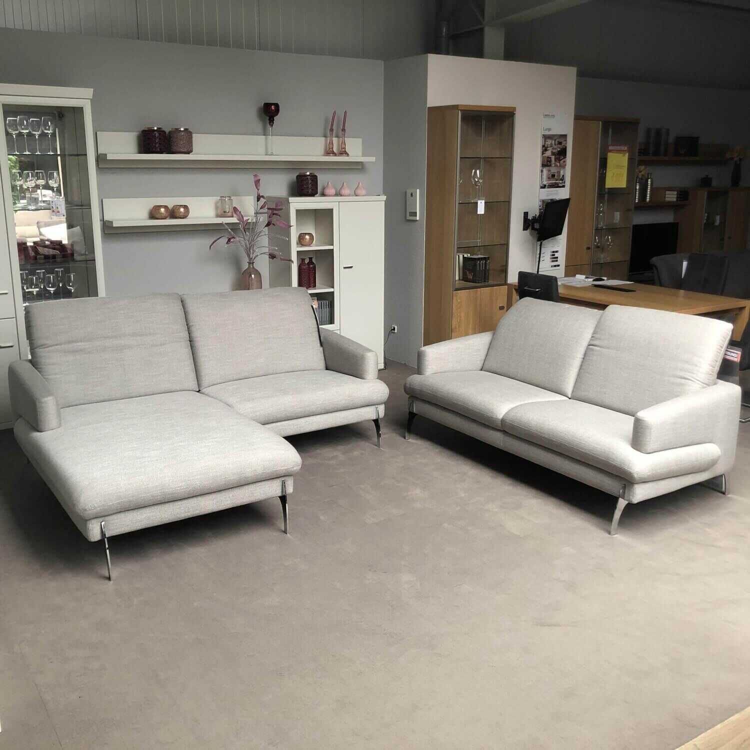 Garnitur Messina Stoff 30/1701 Garai Grau 2 Sofas von Wima