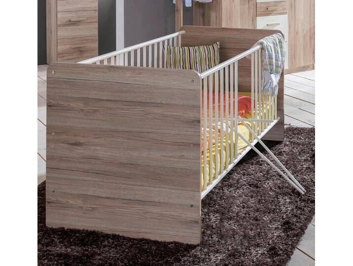 Babybett WIMEX Bergamo , weiß (san remo eiche nb, alpinweiß), B:74cm H:77cm L:150cm, Holzwerkstoff, Babybetten von Wimex