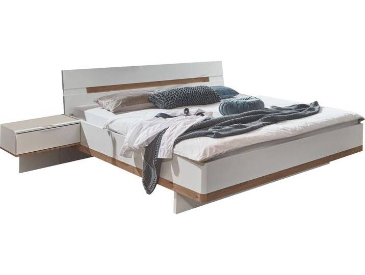 Bettanlage WIMEX Gibraltar , weiß (weiß, artisan, eiche, nachbildung), B:269cm H:96cm T:210cm, Holzwerkstoff, Schlafzimmermöbel-Sets, Bettgestell von Wimex