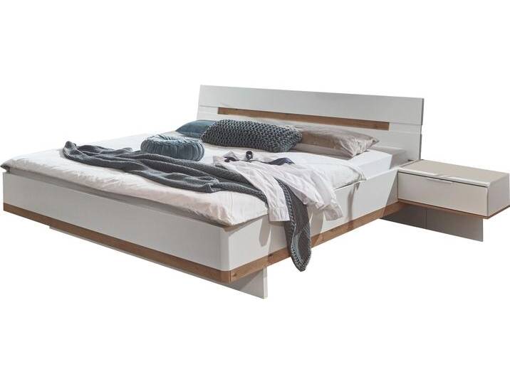Bettanlage WIMEX Gibraltar , weiß (weiß, artisan, eiche, nachbildung), B:289cm H:96cm T:210cm, Holzwerkstoff, Schlafzimmermöbel-Sets, Bettgestell von Wimex