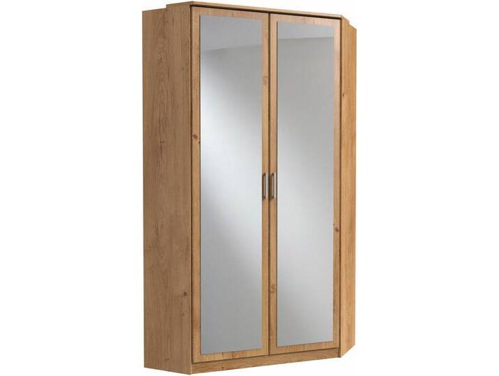 Eckkleiderschrank WIMEX Click , braun (plankeneichefarben), Schränke, mit 2 Spiegeltüren von Wimex