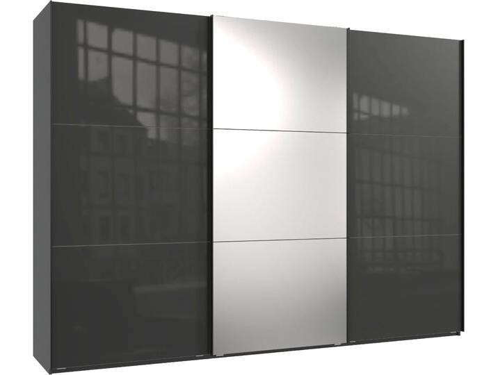 Kleiderschrank WIMEX Indiana , grafit, glas grafit, B:300cm H:216cm T:65cm, Spanplatte, Schränke, Inkl. viel Zubehör von Wimex