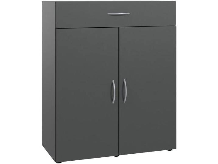 Kombikommode WIMEX Multiraumkonzept , grau (grafit), B:80cm H:98cm T:40cm, Spanplatte, Sideboards, Schubkästen auf Metallschienen von Wimex
