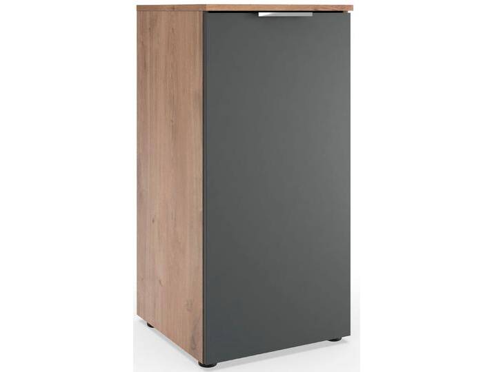 Kommode WIMEX Level by fresh to go , schwarz (front graphit, korpus plankeneiche nachbildung), B:41cm H:84cm T:41cm, Spanplatte, Sideboards, 1-türig mit soft-close Funktion, 41cm breit, 92cm hoch von Wimex