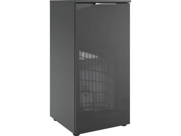 Kommode WIMEX Level36 C by fresh to go , grau (graphit, glas grau), B:41cm H:92cm T:41cm, Spanplatte, Sideboards, mit Glaselementen auf der Front, soft-close Funktion, 41cm breit von Wimex