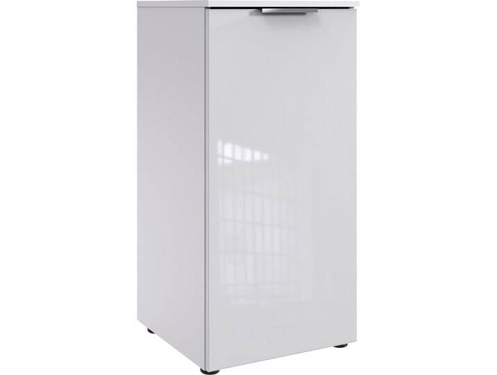 Kommode WIMEX Level36 C by fresh to go , weiß (weiß, glas weiß), B:41cm H:92cm T:41cm, Spanplatte, Sideboards, mit Glaselementen auf der Front, soft-close Funktion, 41cm breit von Wimex
