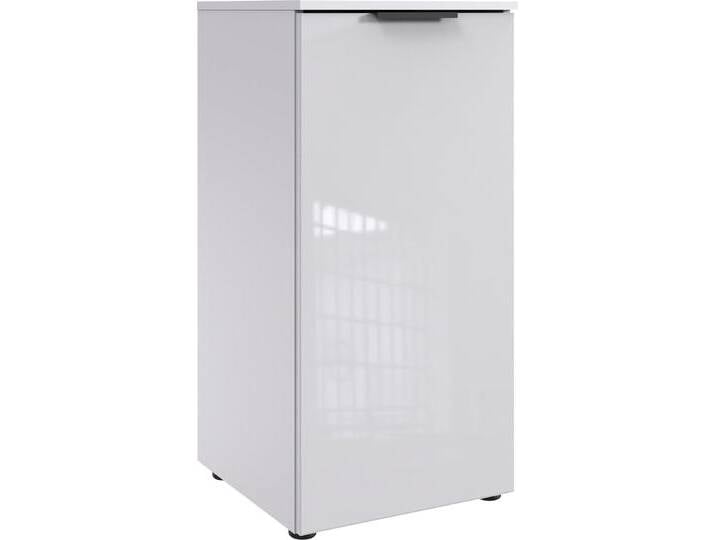 Kommode WIMEX Level36 black C by fresh to go , weiß (weiß, glas weiß), B:41cm H:92cm T:41cm, Spanplatte, Sideboards, mit Glaselementen auf der Front, soft-close Funktion, 41cm breit von Wimex