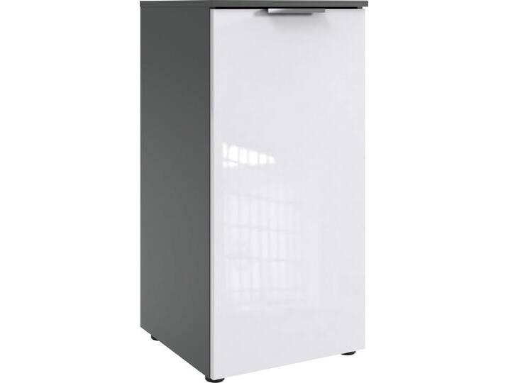 Kommode WIMEX level36 D by fresh to go , grau (korpus graphit, front lack weiß), B:41cm H:84cm T:41cm, Spanplatte, Sideboards, 1-türig mit soft-close Funktion, 41cm breit, 84cm hoch von Wimex