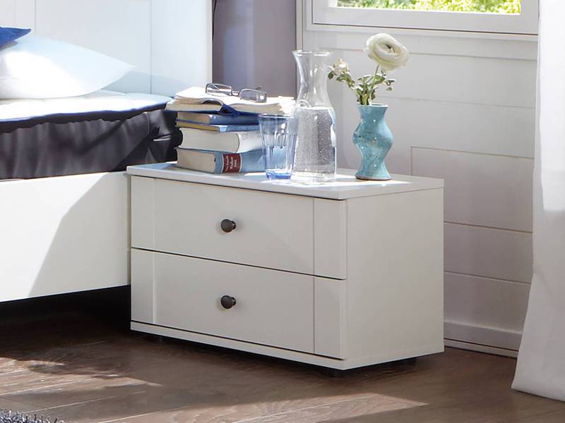 home24 Nachtkommode 40cm 1er Set Weiß von home24
