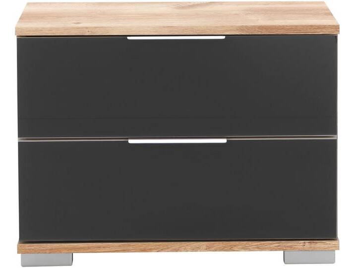 Nachtkommode WIMEX Easy , grau (plankeneichefarben, grauglas), B:52cm H:40cm T:38cm, Sideboards von Wimex