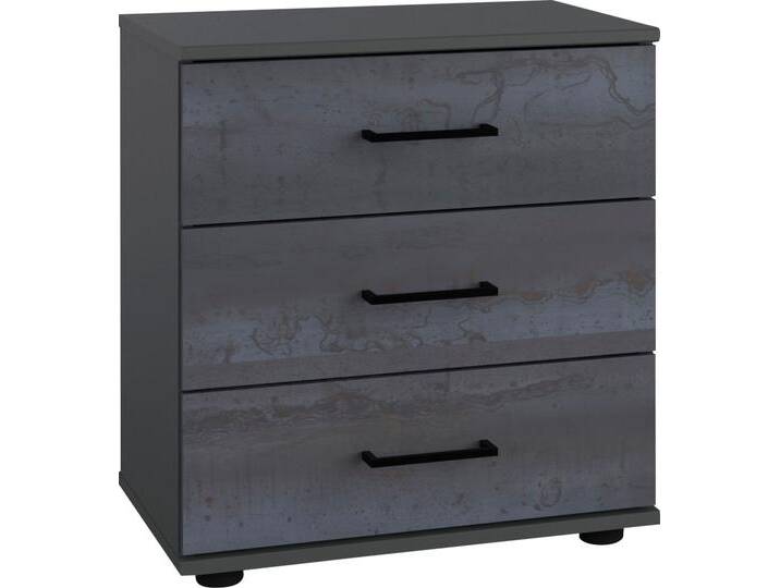 Nachtkommode WIMEX Kopenhagen , grau (digi steel optik, graphit), B:52cm H:58cm T:38cm, Spanplatte, Sideboards, in 2 Höhen von Wimex