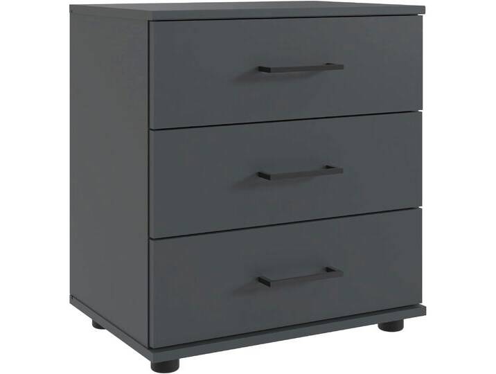 Nachtkommode WIMEX Taiga , grau (graphit), B:52cm H:58cm T:38cm, Spanplatte, Sideboards, mit 3 Schubladen, 52cm breit von Wimex