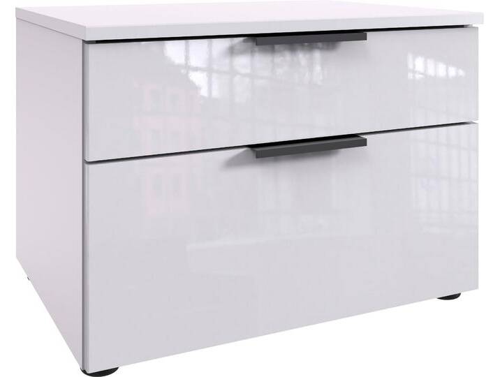 Nachtkommode WIMEX level36 D by fresh to go , weiß (korpus weiß, front lack weiß), B:54cm H:39cm T:41cm, Spanplatte, Sideboards, mit soft-close Funktion und Lackfronten, 2 Schubladen von Wimex