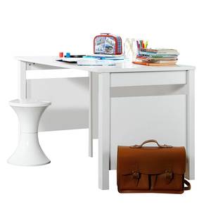 home24 Schreibtisch Filou 140 x 72 x 70cm Weiß Alpinweiß - ohne Container von home24